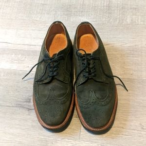 MARK MCNAIRY GREEN SUEDE WING TIP BROGUE SH